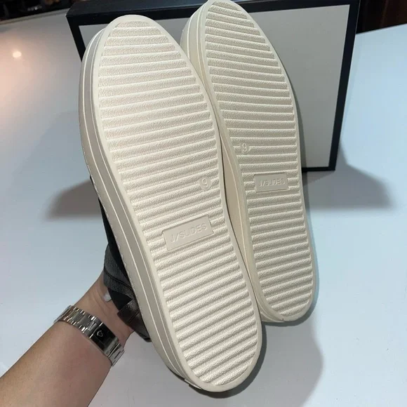 J/Slides NYC Holland Black Leather Platform Sneaker 9 - Picture 3 of 7